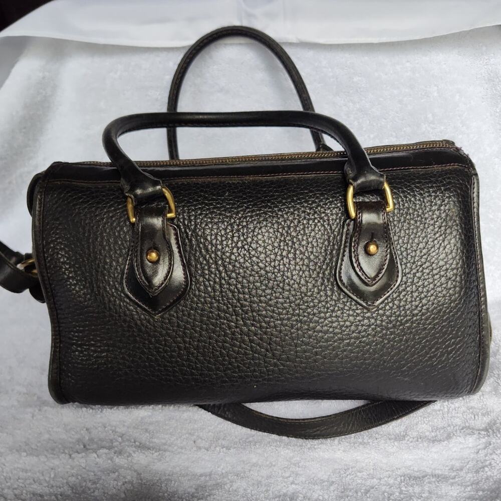 Dooney & Bourke Doctors Satchel Black Pebbled AWL Leather Satchel Handbag Purse - Picture 2 of 11